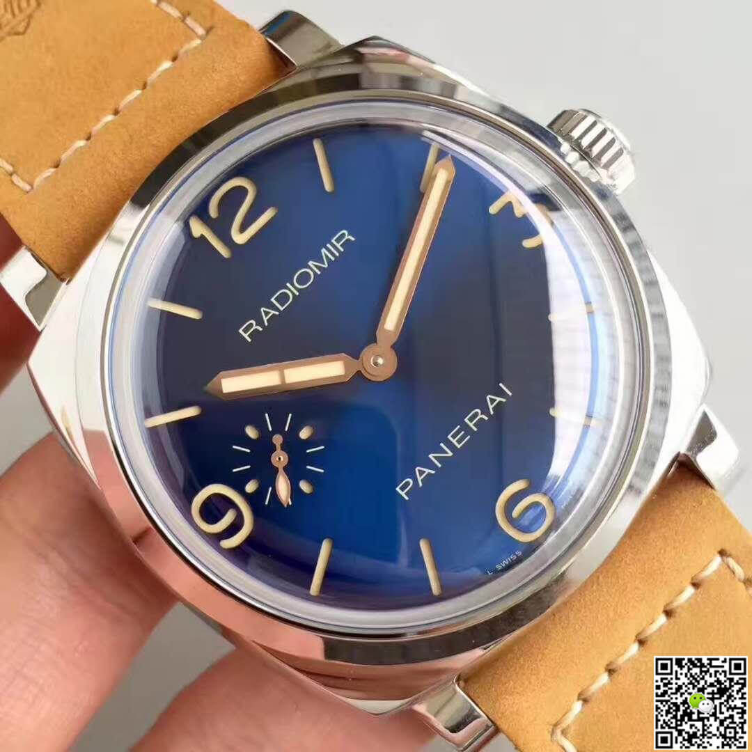 Pa*e*a1 Replica Radiomir 1940 PAM690 ZF Factory 1:1 Best Edition Swiss ETA P3000 S*perlumed Blue Dial