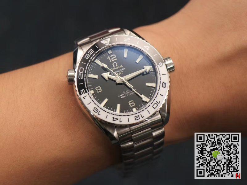 Replica 0me*ga Seamaster GMT 215.30.44.22.01.001 600M 1:1 Best Edition VS Factory Black Dial Swiss NH05