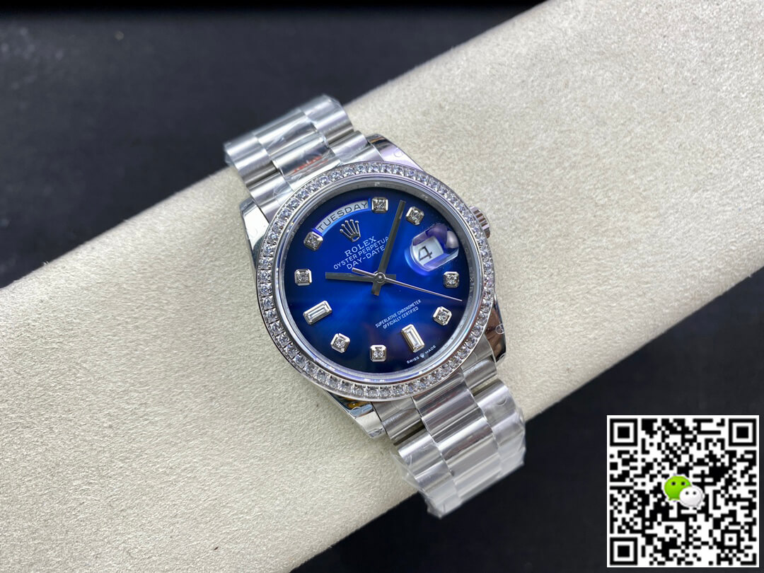 Replica R01ex Day Date M128396TBR-0008 36MM 1:1 Best Edition GM Factory D1am0nd Bezel