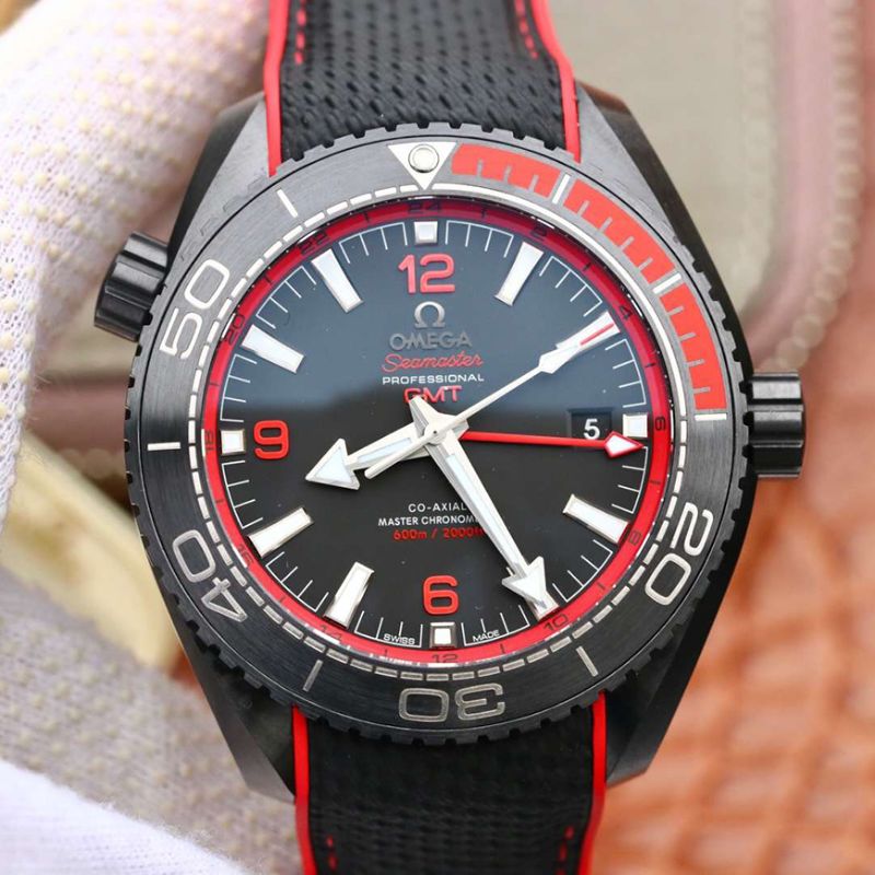 Replica 0me*ga Seamaster Planet Ocean 215.92.46.22.01.003 VS Factory 1:1 Best Edition Swiss ETA8906 Black Nylon Strap