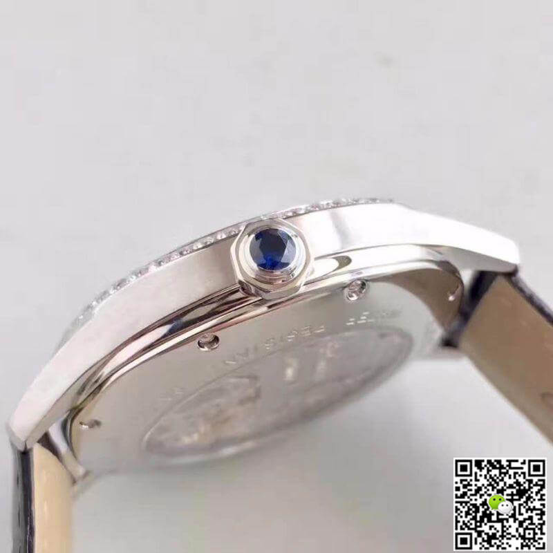 Replica Drive De Ca*t1er W4100013 Men Watches 1:1 Best Edition Swiss Tourbillon Black Leather Strap