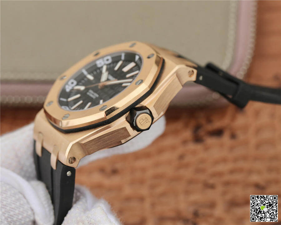 Replica Audemars P1g*et Royal Oak Offshore 15710 1:1 Best Edition JF Factory V8 Rose Gold