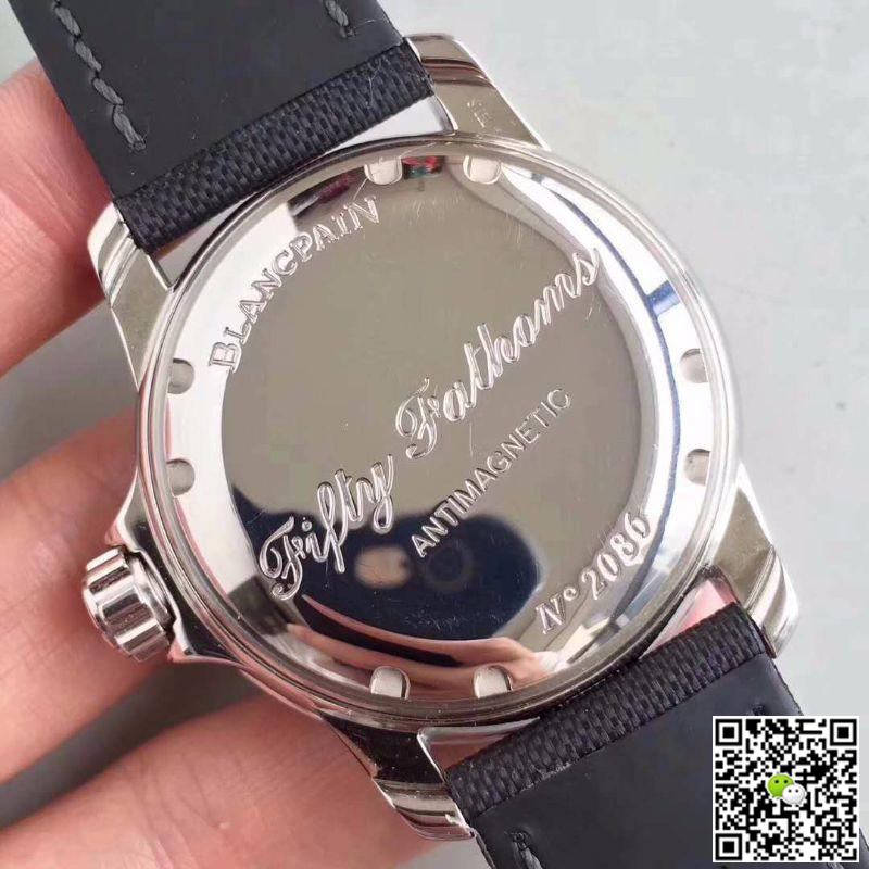 Replica Blancpain Fifty Fathoms 5015-1130-52 ZF Factory 1:1 Best Edition Swiss ETA2836-2 Black Sail-canvas Strap