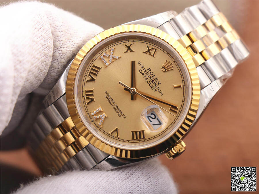 Replica R01ex Datejust 126233 1:1 Best Edition EW Factory Gold Dial