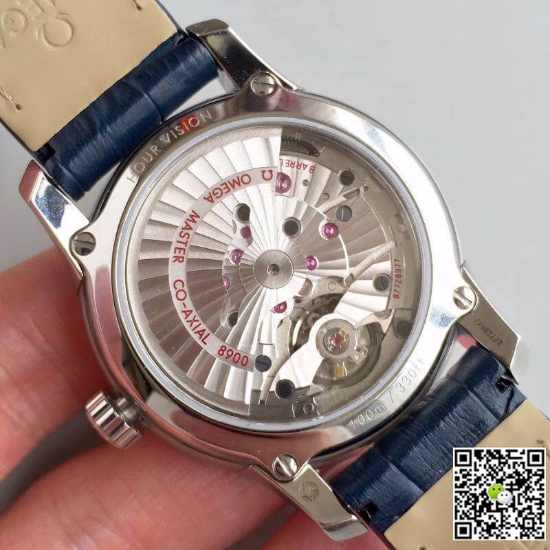 Replica 0me*ga De Ville Hour Vision 431.33.41.21.03.001 3S Factory 1:1 Best Edition Swiss ETA8500 Blue Dial