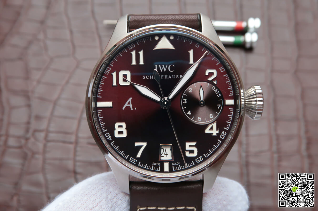 Replica IWC Pilot IW500422 1:1 Best Edition ZF Factory Brown Dial Leather Strap
