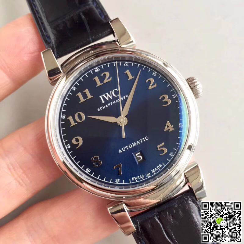 Replica IWC Da Vinci IW356605 MKS Factory 1:1 Best Edition Swiss ETA2892 Blue Dial With Silver Markers