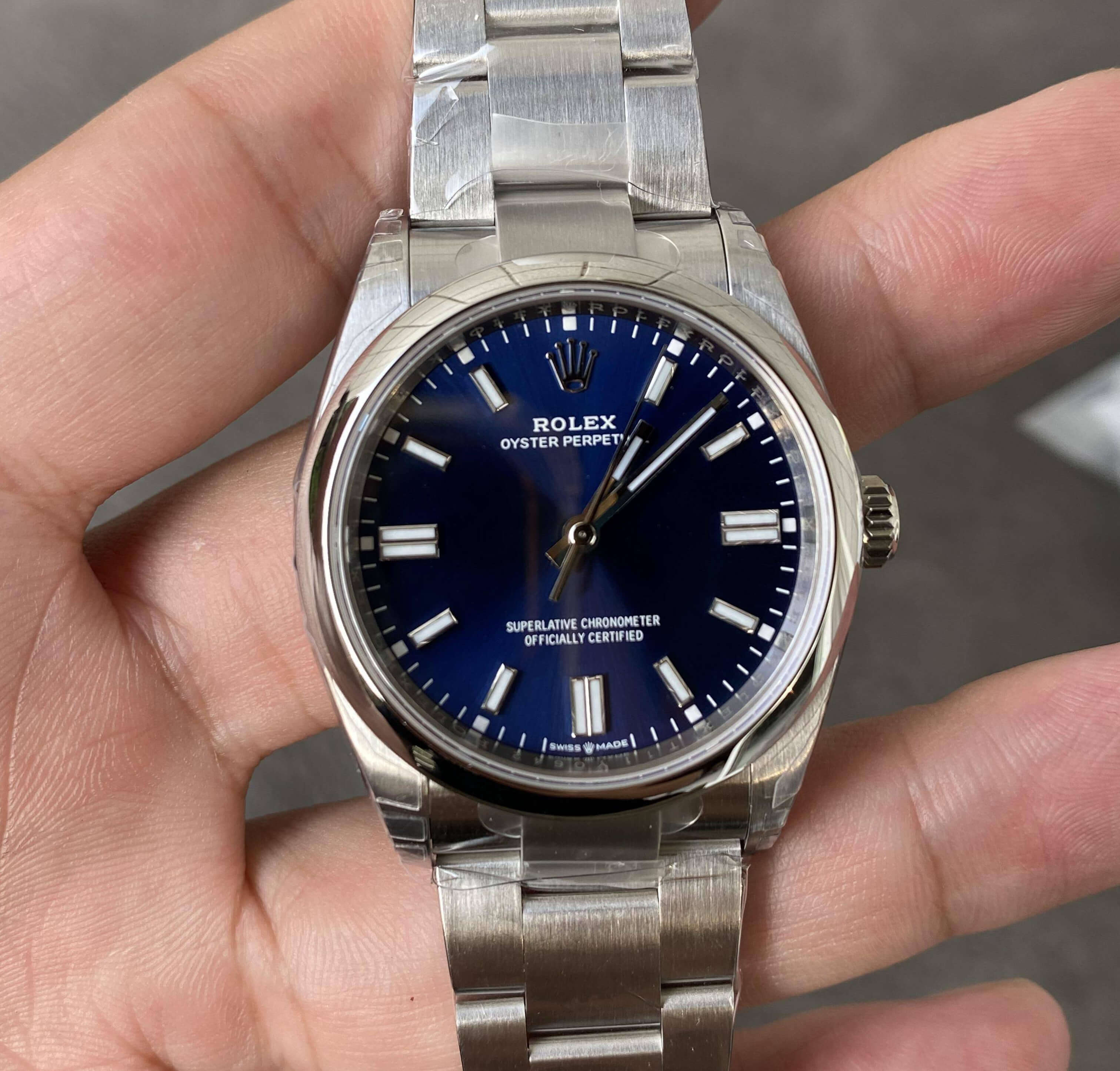 Replica R01ex Oyster Perpetual M126000-0003 36MM 1:1 Best Edition VS Factory Blue Dial