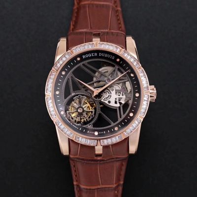 Replica Roger Dubuis Excalibur RDDBEX0404 1:1 Best Edition JB Factory V3 Rose Gold Tourbillon Swiss RD505SQ