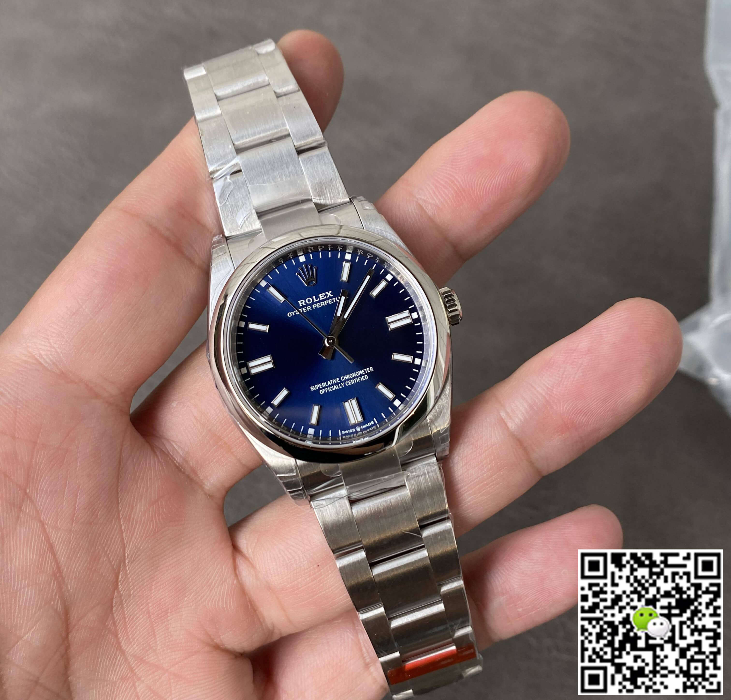Replica R01ex Oyster Perpetual M126000-0003 36MM 1:1 Best Edition VS Factory Blue Dial