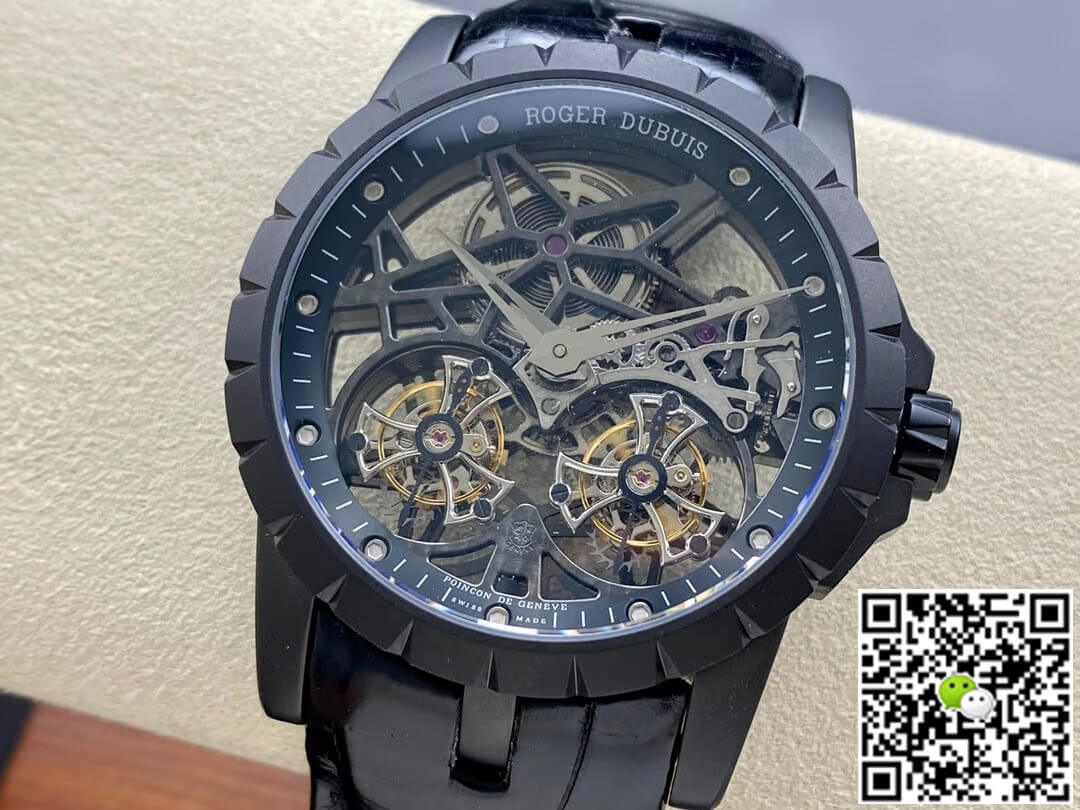 Replica Roger Dubuis Excalibur RDDBEX0364 1:1 Best Edition YS Factory Tourbillon Skeleton Dial