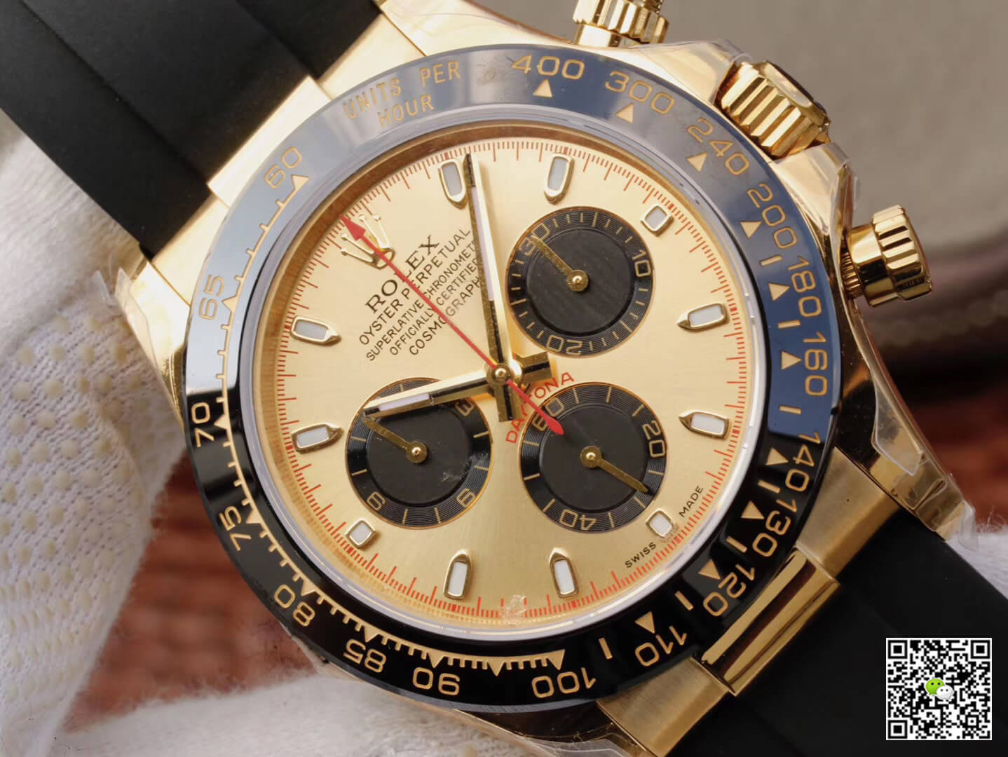 Replica R01ex Daytona Cosmograph 116518ln 1:1 Best Edition JH Factory V6 Yellow Gold Dial