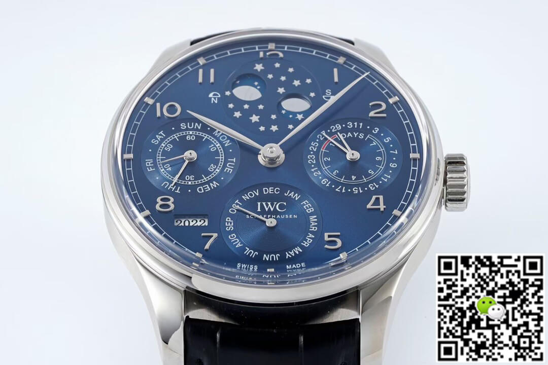 Replica IWC Portuguese Perpetual Calendar IW503401 1:1 Best Edition APS Factory Blue Dial
