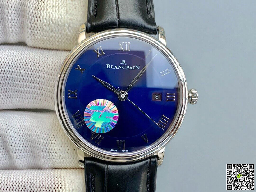 Replica Blancpain Villeret 6551-1127-55B 1:1 Best Edition ZF Factory Blue Dial