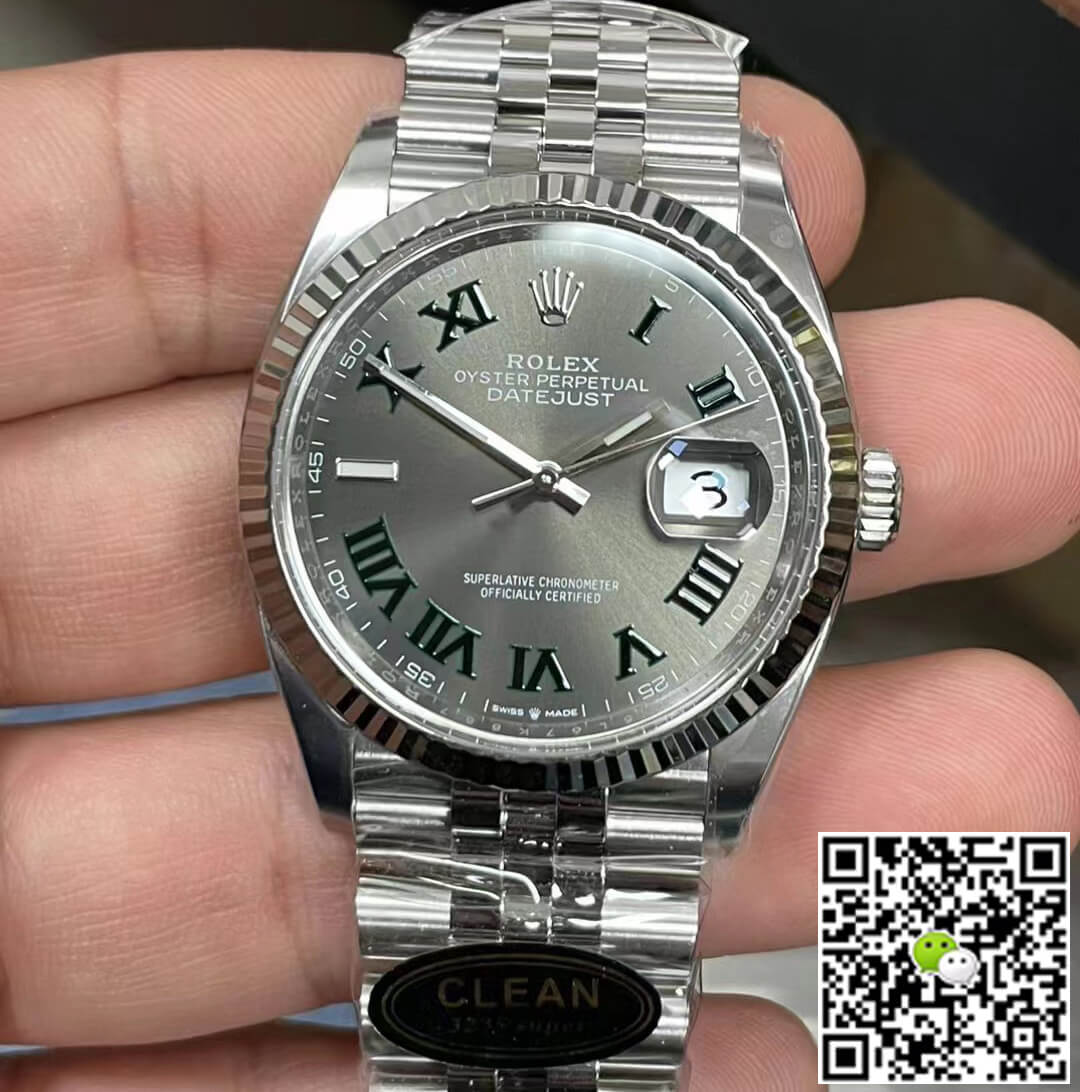 Replica R01ex Datejust M126234-0045 36MM 1:1 Best Edition Clean Factory Gray Dial
