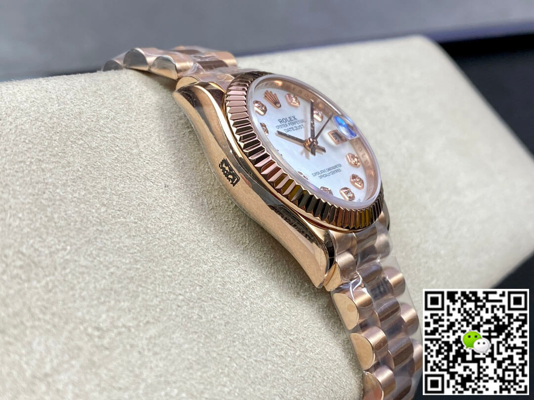 Replica R01ex Datejust M278275-0009 31MM 1:1 Best Edition EW Factory Rose Gold