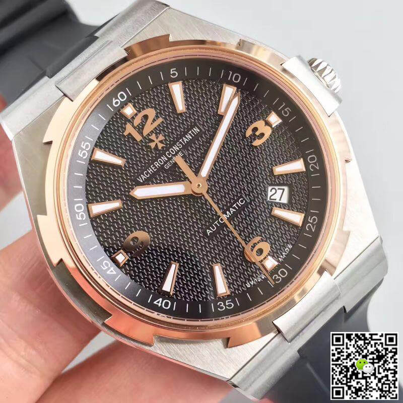 Replica Vacheron C0nstan1n Overseas 47040 JJ Factory 1:1 Best Edition Swiss ETA9015 Black Rubber Strap