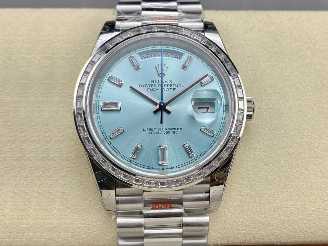 Replica R01ex Day Date M228396TBR-0002 1:1 Best Edition GM Factory Ice Blue Dial