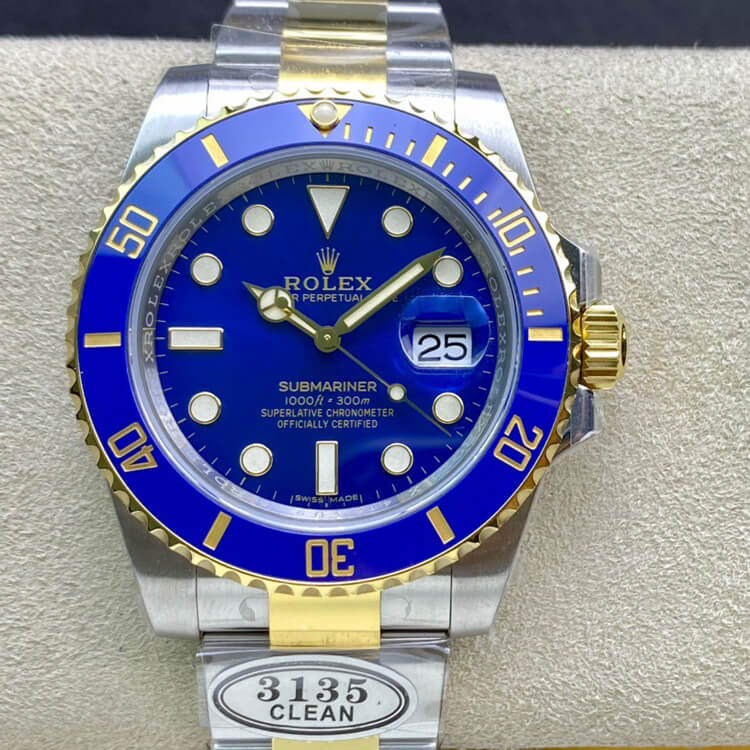 R01ex Submariner Replica 116613LB-97203 1:1 Best Edition Clean Factory V4 Blue Bezel