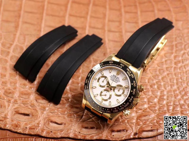 R01ex Daytona Replica M116518LN-0041 1:1 Best Edition Noob Factory White Dial Swiss ETA4130