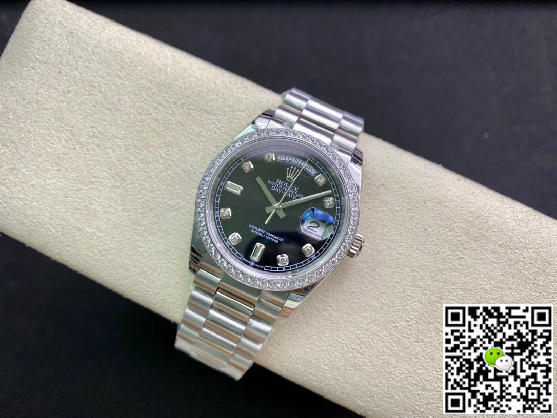 Replica R01ex Day Date 118346 36MM 1:1 Best Edition EW Factory Black Dial