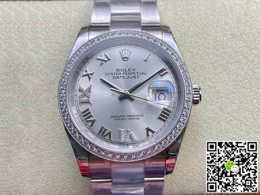 Replica R01ex Datejust M126284RBR-0022 1:1 Best Edition EW Factory Silver Dial