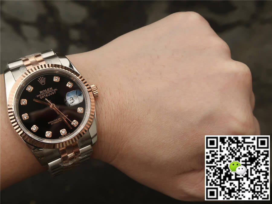 Replica R01ex Datejust 116231 1:1 Best Edition GM Factory Black D1am0nd Dial