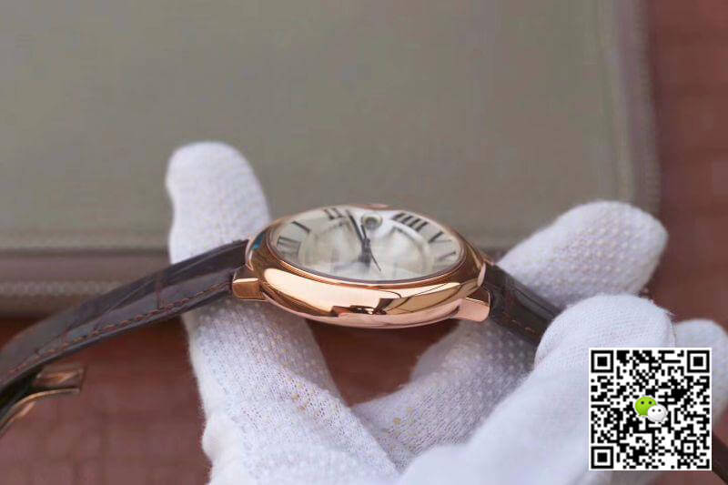 Replica Ballon Bleu De Ca*t1er 42 WGBB0017 V9 Factory 1:1 Best Edition Swiss ETA2824-2 Rosegold Wrapped Silver Dial