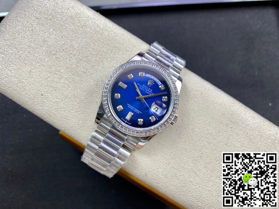Replica R01ex Day Date M128396TBR-0008 36MM 1:1 Best Edition GM Factory D1am0nd Bezel