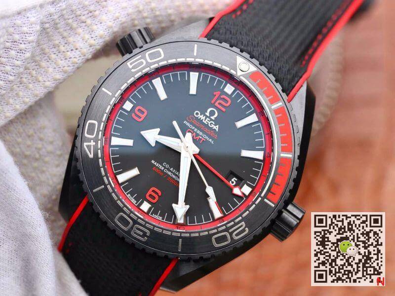 Replica 0me*ga Seamaster Planet Ocean 215.92.46.22.01.003 VS Factory 1:1 Best Edition Swiss ETA8906 Black Nylon Strap