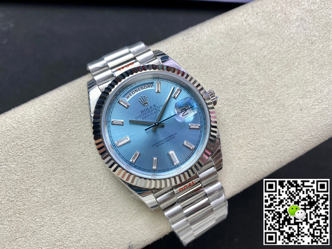 Replica R01ex Day Date M228236-0006 1:1 Best Edition EW Factory Ice Blue Dial