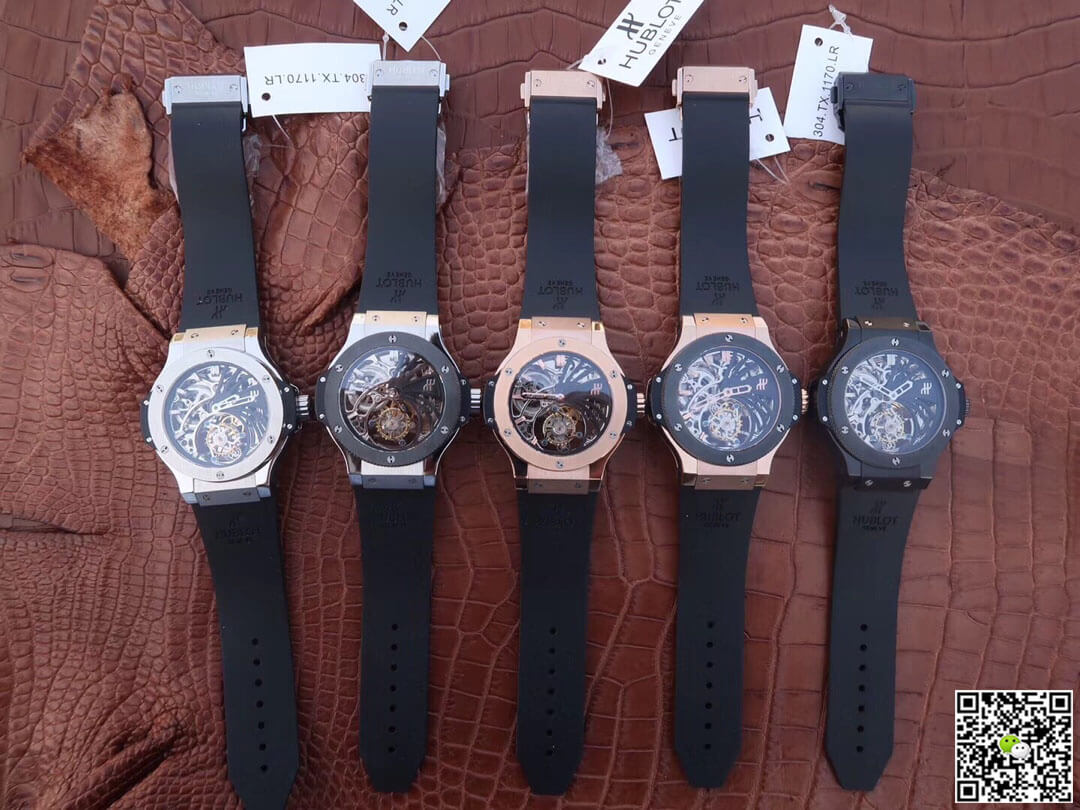 Replica Hublot Big Bang Hollow Tourbillon 1:1 Best Edition Ceramic Skeleton Dial