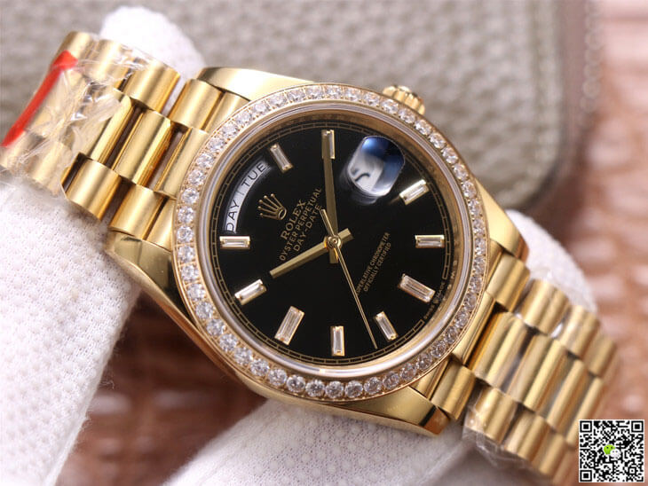 Replica R01ex Day Date M228348RBR-0001 1:1 Best Edition EW Factory Black Dial