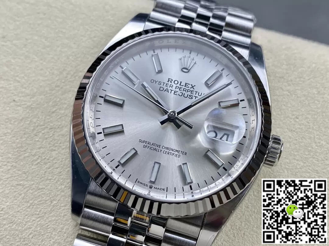 Replica R01ex Datejust M126234-0013 36MM 1:1 Best Edition Clean Factory Silver Dial