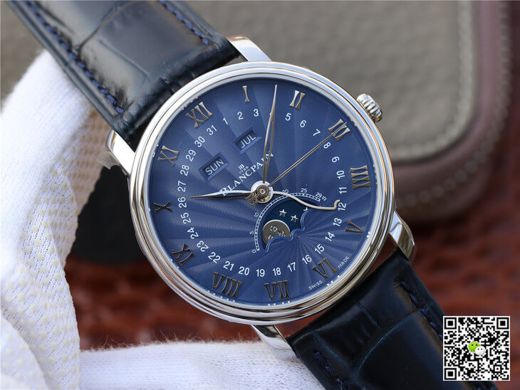 Replica Blancpain Villeret 6654-1529-55B 1:1 Best Edition OM Factory V2 Blue Dial