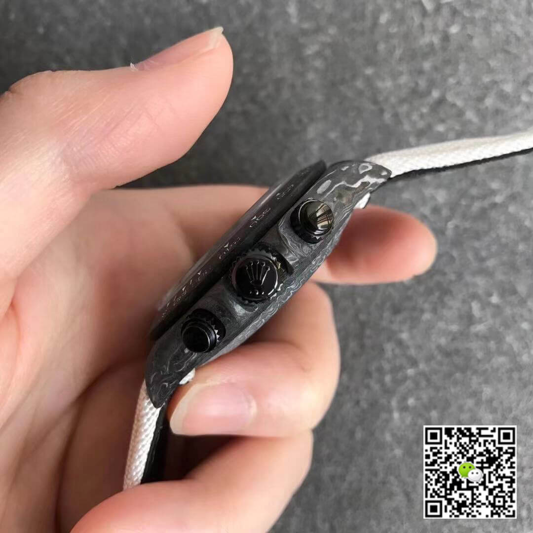 Replica R01ex Daytona Cosmograph Carbon Fiber Diw Customized Version 1:1 Best Edition Noob Factory White Dial