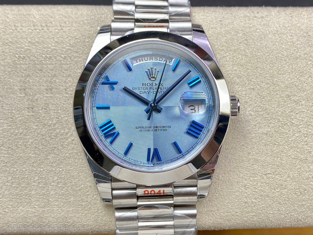 Replica R01ex Day Date M228206-0001 1:1 Best Edition EW Factory Blue Dial