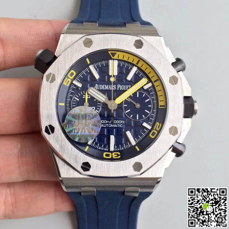 Replica Audemars P1g*et Royal Oak Offshore Diver 26703ST.OO.A027CA.01 JF Factory 1:1 Best Edition Swiss ETA3120 Blue Dial