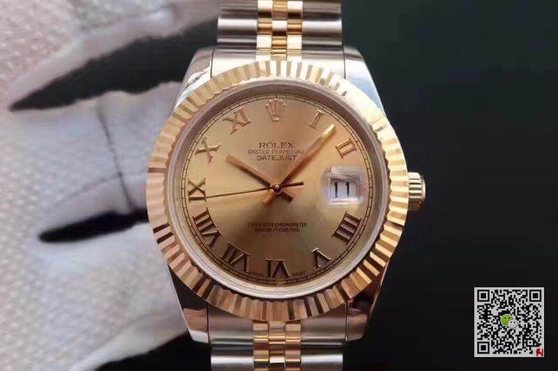 Replica R01ex Datejust 41 126333-007 1:1 Best Edition Gold Wrapped Two Tone Stainless Steel Bracelet