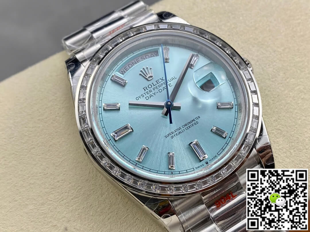 Replica R01ex Day Date M228396TBR-0002 1:1 Best Edition GM Factory Ice Blue Dial