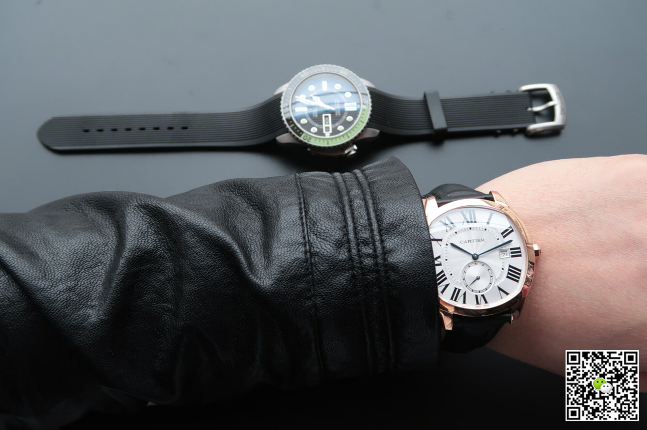 Replica Drive De Ca*t1er WGNM0003 1:1 Best Edition V6 Factory Rose Gold Silver Dial