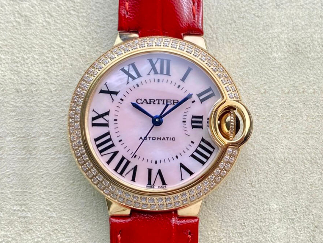 Replica Ballon Bleu De Ca*t1er 33MM WJBB0033 1:1 Best Edition 3K Factory Red Strap