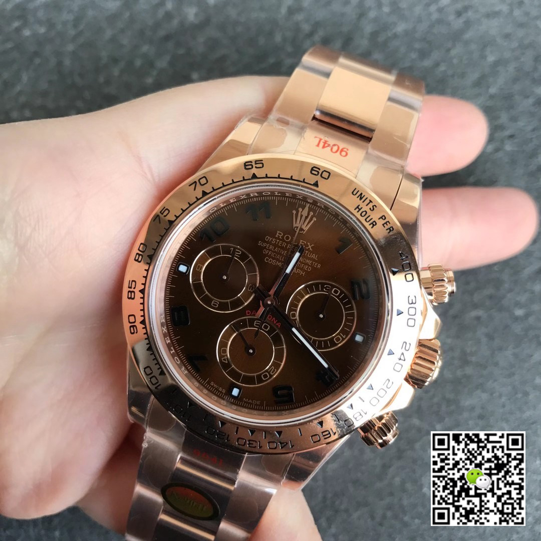 Replica R01ex Daytona m116505-0011 1:1 Best Edition Noob Factory Brown Dial