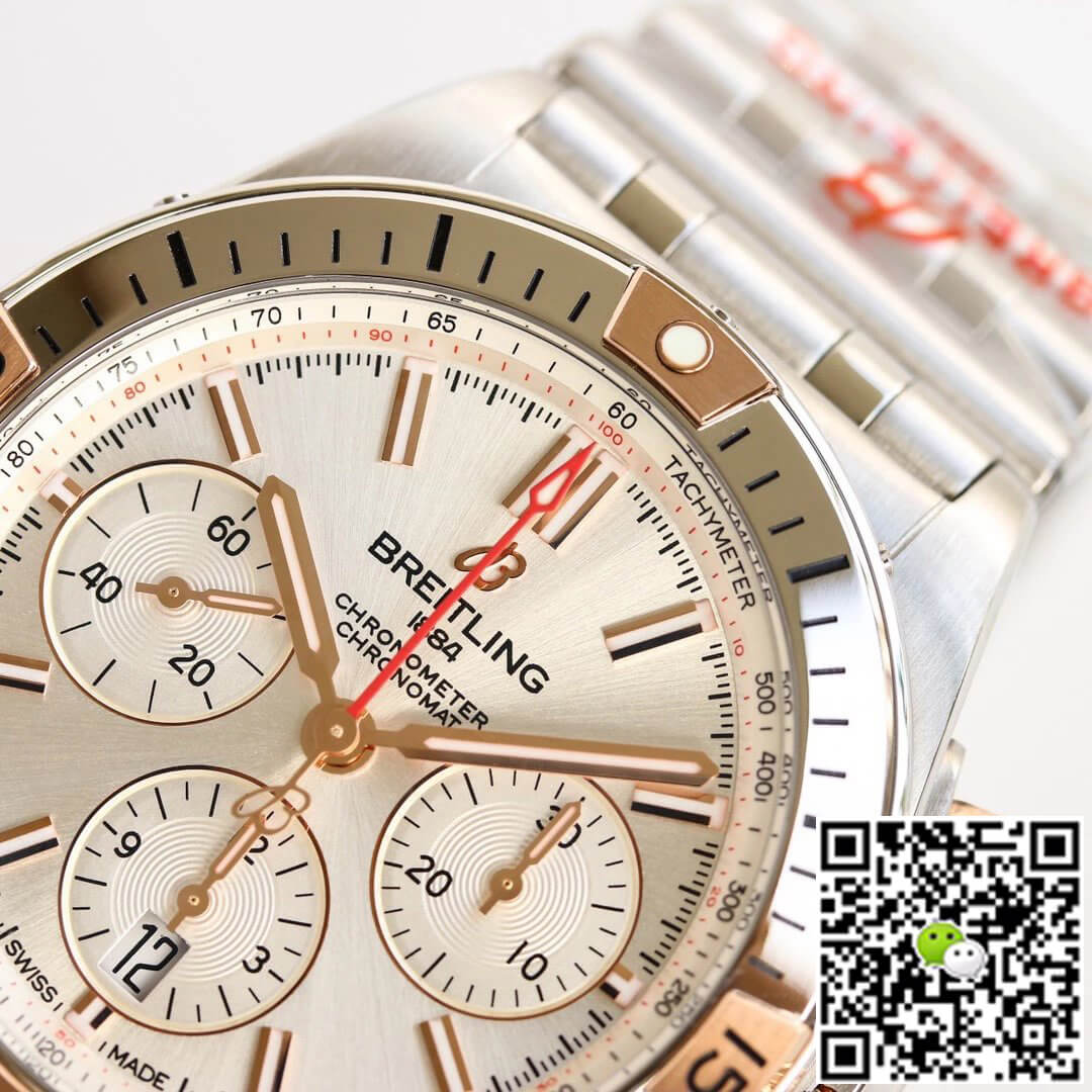 Replica Breitling Chronomat IB0134101G1A1 1:1 Best Edition GF Factory White Dial