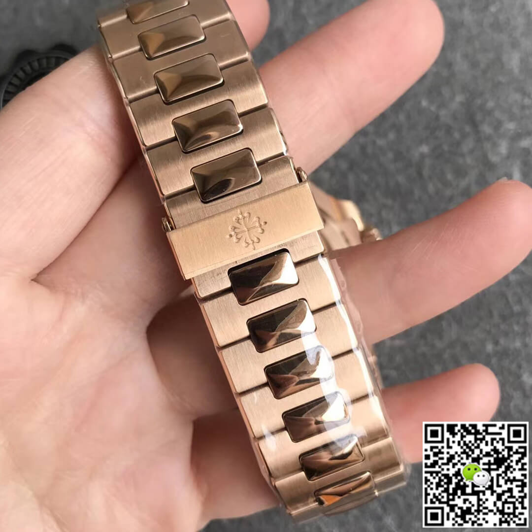 Replica Pat*k Phi1i*pe Nautilus 5711/1R-001 1:1 Best Edition PPF Factory V4 Rose Gold White Dial Swiss ETA324