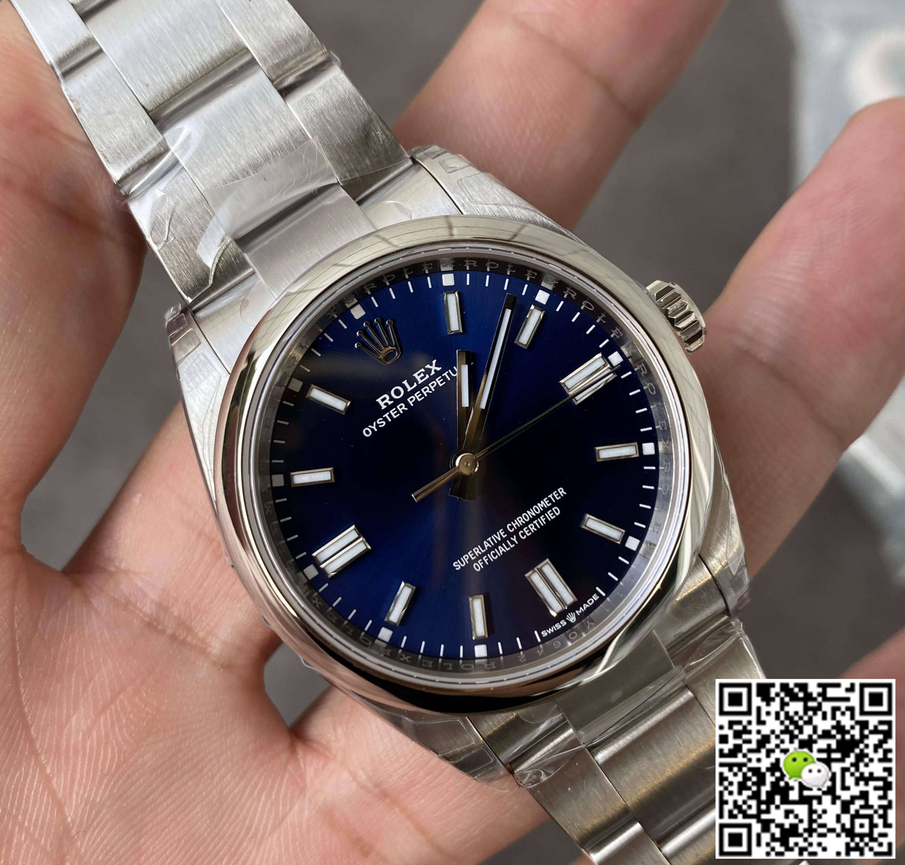 Replica R01ex Oyster Perpetual M126000-0003 36MM 1:1 Best Edition VS Factory Blue Dial