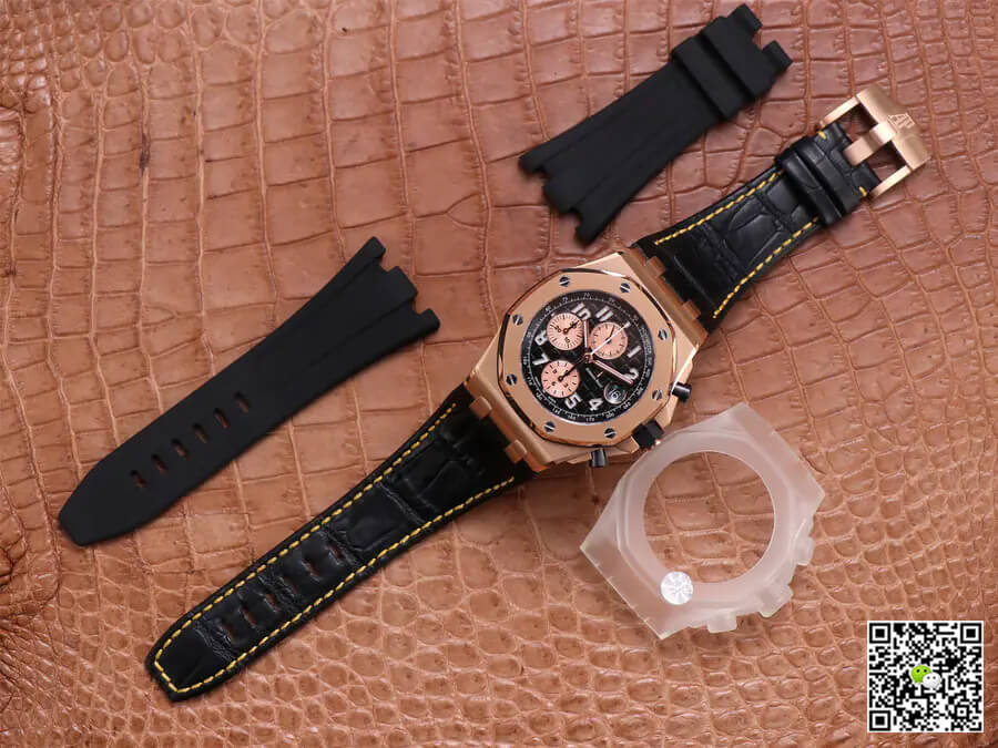 Replica Audemars P1g*et Royal Oak Offshore 26470OR 1:1 Best Edition JF Factory Black Dial