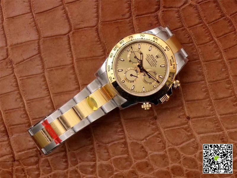 R01ex Daytona Replica Cosmograph M116503-0003 1:1 Best Edition Noob Factory Gold Dial Swiss ETA4130
