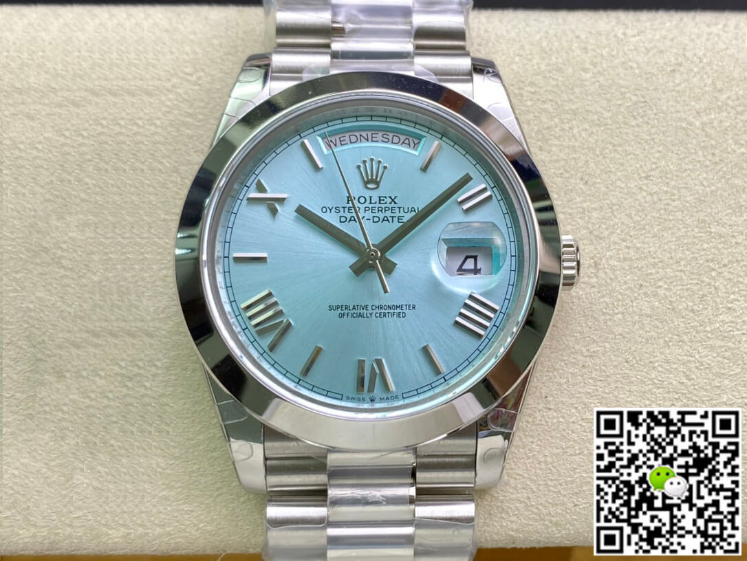 Replica R01ex Day Date M228206-0044 1:1 Best Edition EW Factory Ice Blue Dial