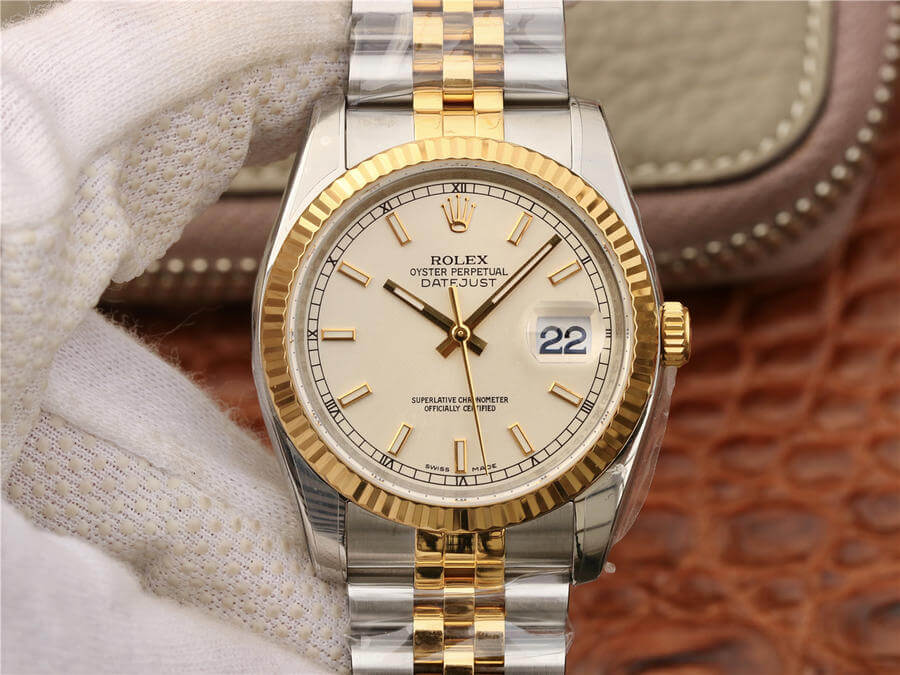 Replica R01ex Datejust 116233 1:1 Best Edition AR Factory Yellow Gold